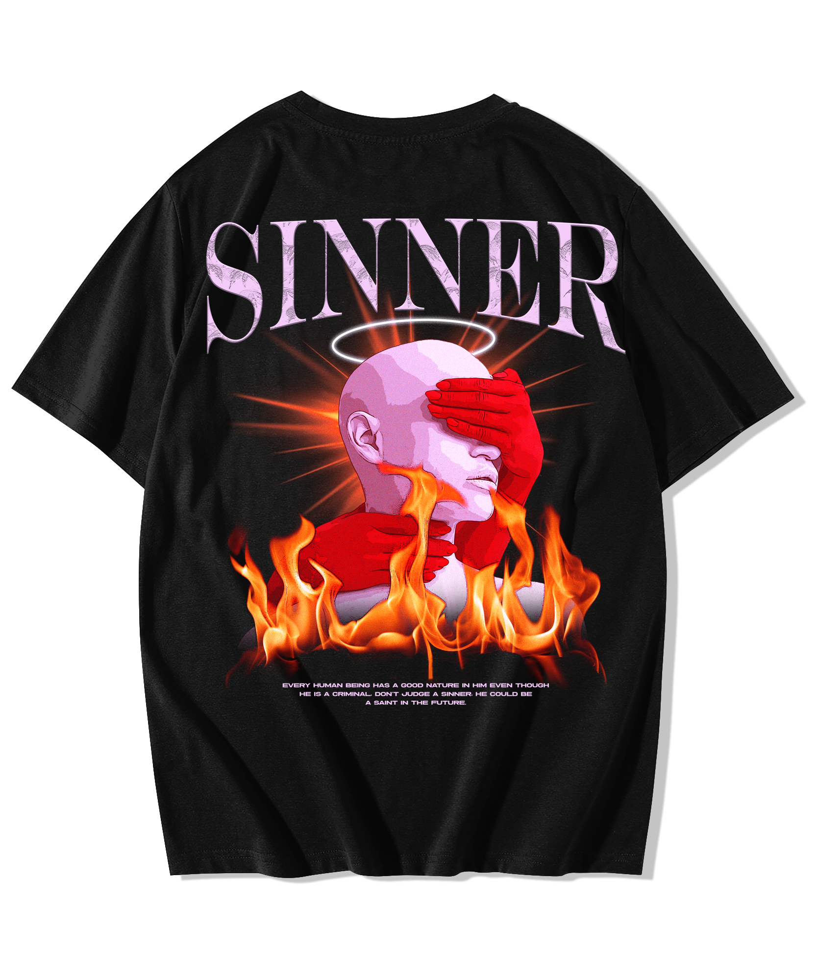 Alfaq Sinner Oversized T-Shirt - Alfaq